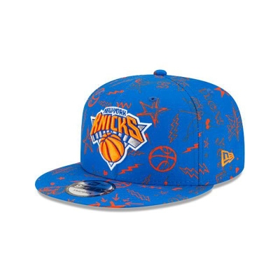 New York Knicks Gorra | New Era NBA Doodle 9fifty Snapback Cap Mexico - Azules